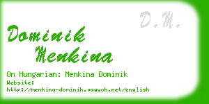 dominik menkina business card